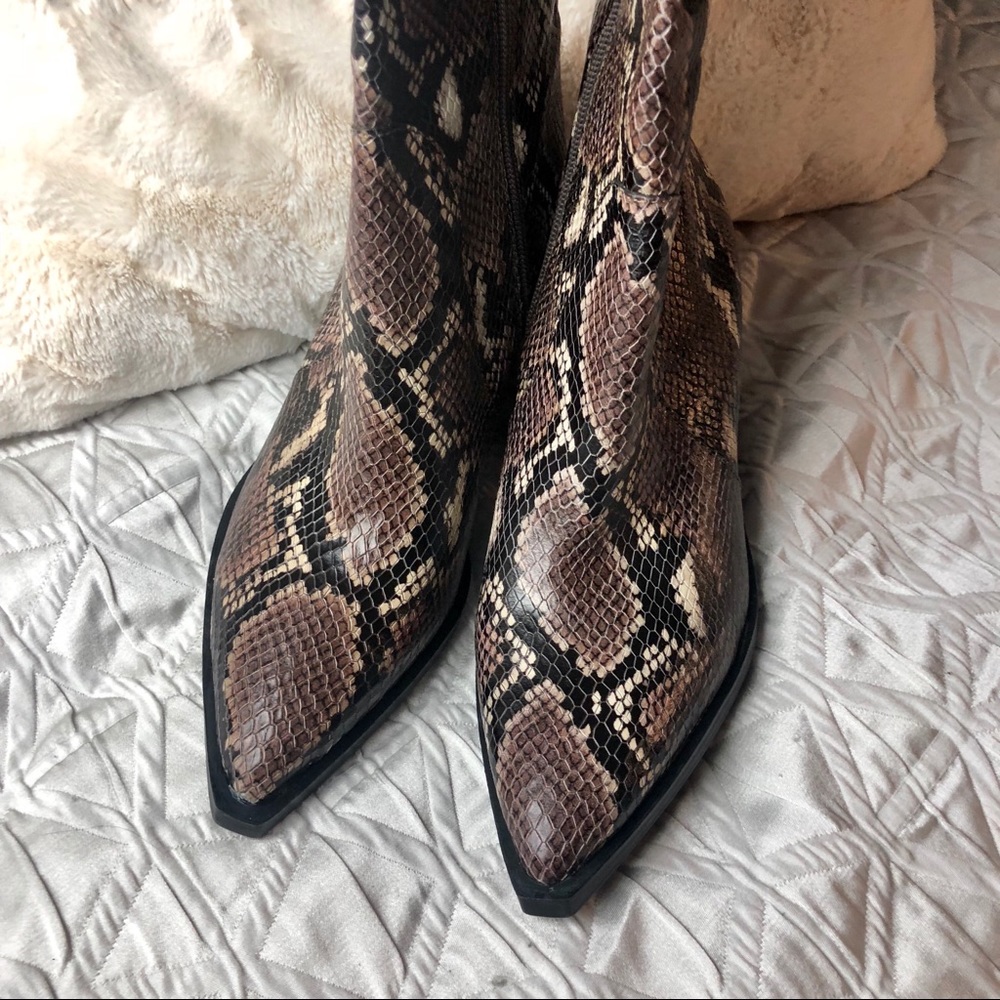 Vince Camuto python print western boots - image 3